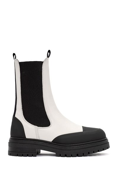 Derimod Acbc X Derimod Women's Cream Chelsea Boots 24Wfd 435618