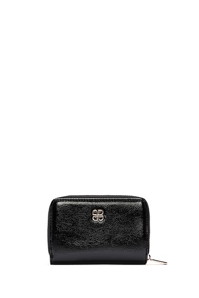 Derimod Women's Black Patent Leather Wallet 000A2D 561516