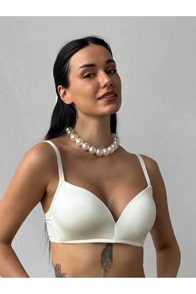 Cansoy Micro Fabric Unassisted Ecru Bra (700)
