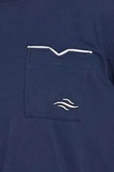 Mavelle Men's Navy Blue Short Sleeve Cotton Pajamas Set 25912