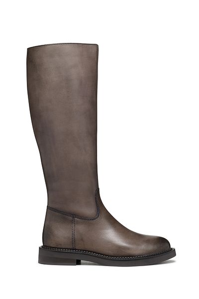 Geox Women's Brown Leather Boots - Serilda, Zippered, D46Wya00043C6029