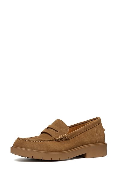 Geox Women's Taba Spherica Ec1 Suede Masculine Penny Loafer Shoes Casual Daily Shoes D25Qra00022C6372