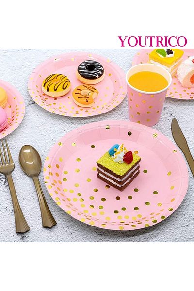 Youtrico Disposable Tableware 10 Pieces-22.8cm Ideal For Wedding Plating/birthday Party Table Decoration
