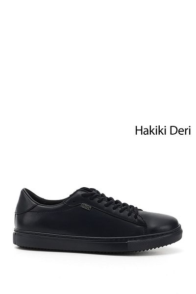 GÖNDERİ(R) Women's Navy Blue Antique Lace-Up Thermo Sole Genuine Leather Sneaker