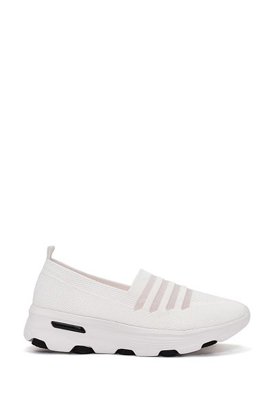 Derimod Zero Women's White Fabric Casual Sneaker 25Sfe49526F
