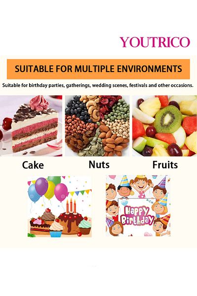 Youtrico Disposable Tableware 10 Pieces-22.8cm Ideal For Wedding Plating/birthday Party Table Decoration