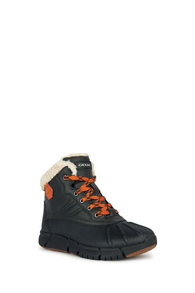 Geox Boy's Black Flexyper Abx Lace-Up Waterproof Boots J269Xe0Me50C0038