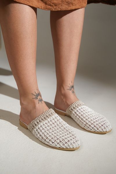 lovitto Closed Toe Colorful Knitwear Women's Slippers