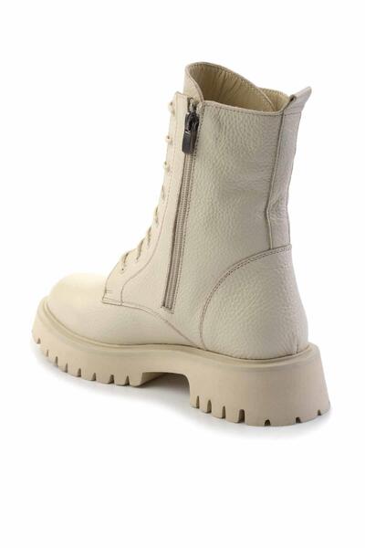 Bambi Bej Leather Kadın Bot & Bootie K02044002345