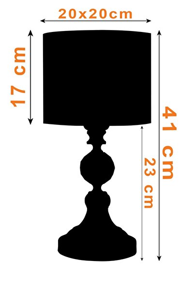 MINIMAL ETICARET VE BILGI TEKNOLOJILERI Omega Contrast Black - Gold - Black - Mini Lampshade