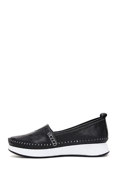 Derimod Pantofi de damă, negri, cu talpă groasă, din piele naturală, confortabili, pantofi casual 25sfd332318