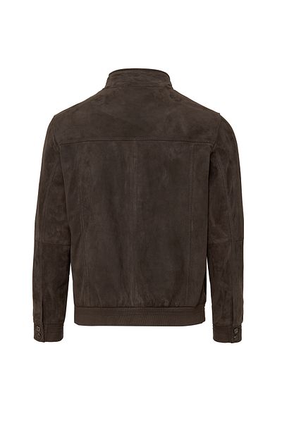 Derimod Marcelo Men's Brown Judge Collar Suede Leather Jacket 24Wgd 654210