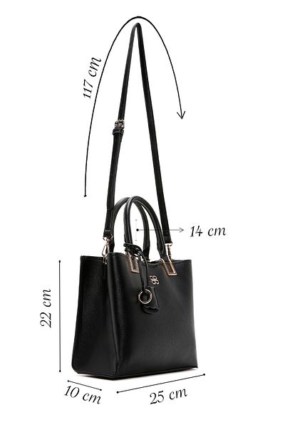 Derimod Women's Black Long Strap Handbag 25Sbd2603Ft