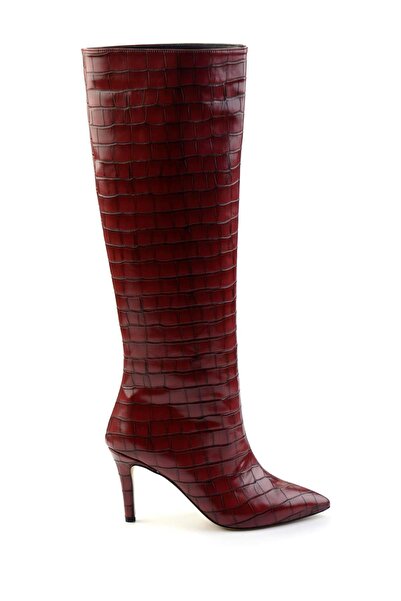 Bambi Bordo Kadın Çizme K03240165011