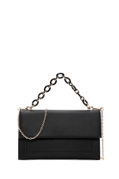 Derimod Women's Black Long Strap Mini Portfolio Bag 25Sbd 290418