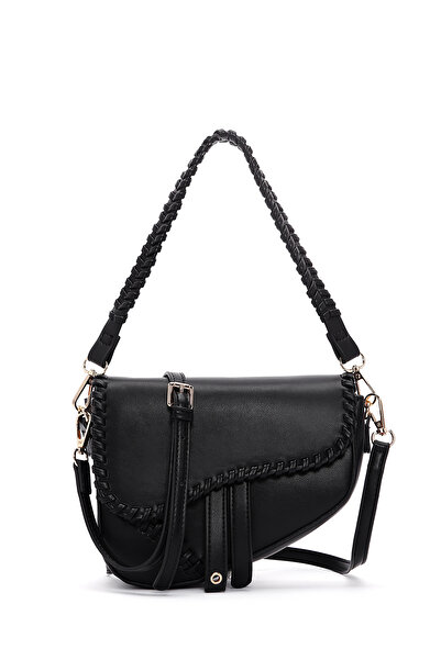 Derimod حقيبة كتف نسائية سوداء طويلة 25SBD 291218