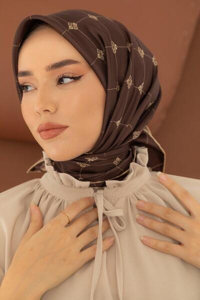 Silk Home Шовковий шарф з кавовим візерунком 11392-01