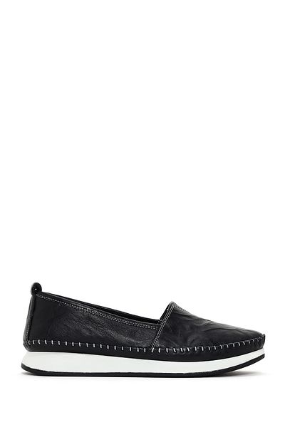 Derimod Pantofi de damă, negri, cu talpă groasă, din piele naturală, confortabili, pantofi casual 25sfd332518
