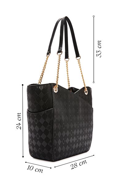 Derimod Women's Black Printed Shoulder Bag 25Sbd 201426
