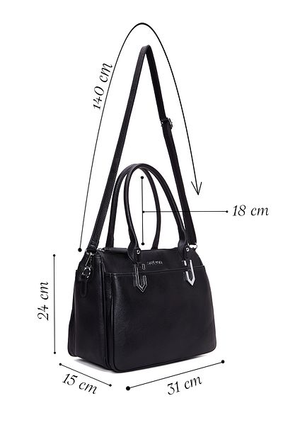 Derimod Women's Black Long Strap Classic Shoulder Bag 25Sbd 260626