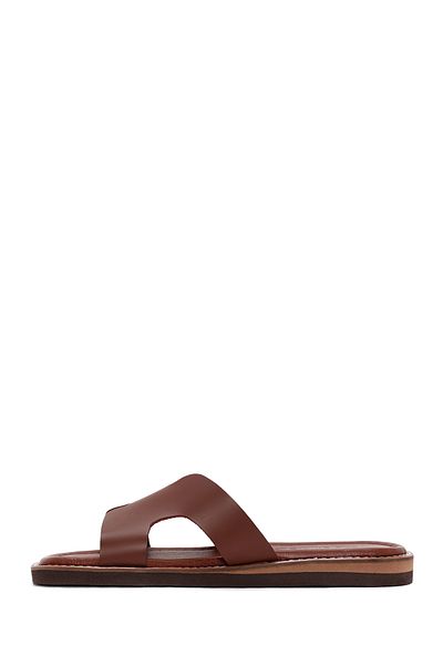 Derimod Women's Brown Leather Slippers 25Sfd 360218