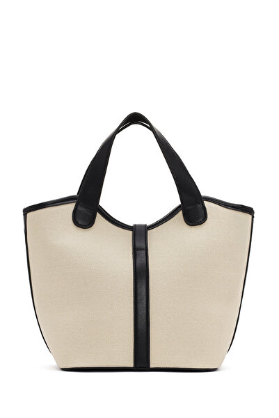 Derimod Γυναικεία Κρεμ υφασμάτινη τσάντα με μακρύ λουράκι 25SBD26076F