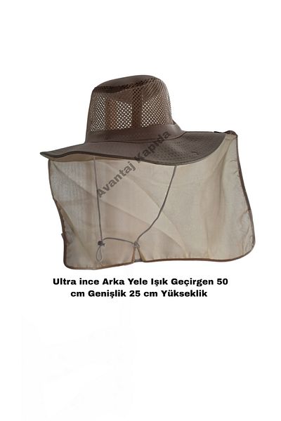 Avantaj Kapıda Καπέλο Unisex – Διχτυωτό, Δροσερό, Εξαιρετικά Λεπτό Ύφασμα Τούλι με Μαντίλι 50 εκ.