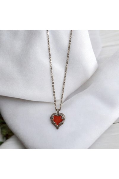NAS fashion Women's Heart of the Ocean Red Stone Necklace