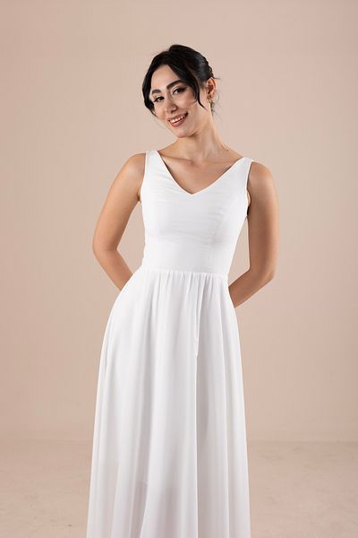 berissima bride V-Neck Chiffon Wedding & Outside Shooting Dress