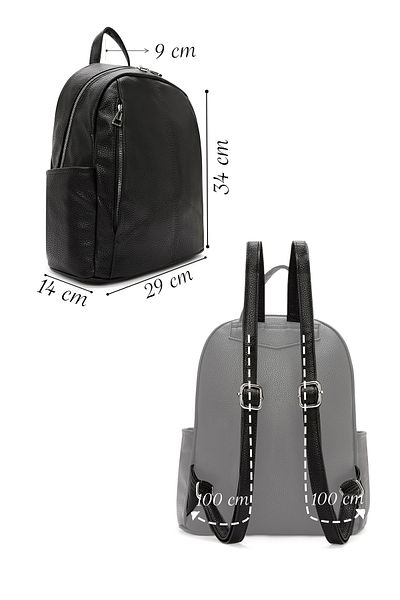 Derimod Women's Black Casual Backpack 25Sbd2616Ft