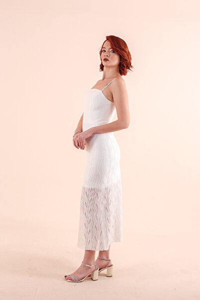 berissima bride Straplez Askılı Dantel Mini Söz & Nikah Elbisesi