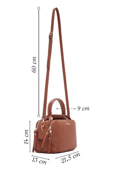 Derimod Women's Tan Long Strap Crossbody Bag 25Sbd2100Ft