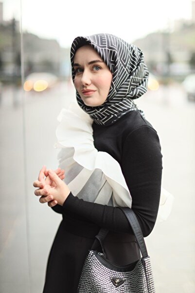 Silk Home Μεταξωτό μαντήλι Tivil 11390-01 Μαύρο Μικτό σχέδιο