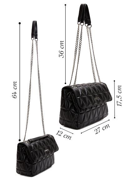 Derimod Women's Long Chain Strap Quilted Shoulder Bag