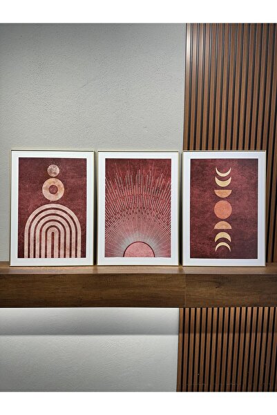 Tablomtr Metal Çerçeveli Gerçek Camlı Tablo Gauss 3 lü Set