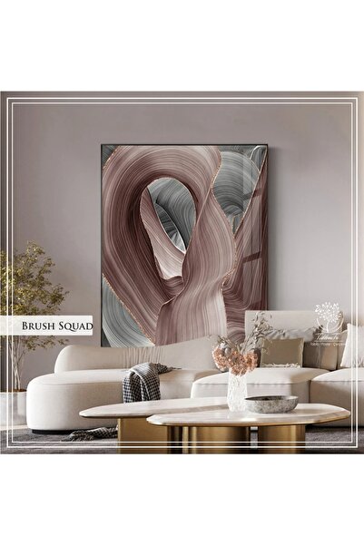 Tablomtr Metal Çerçeveli Gerçek Camlı Tablo BrushSquadB TekliSet