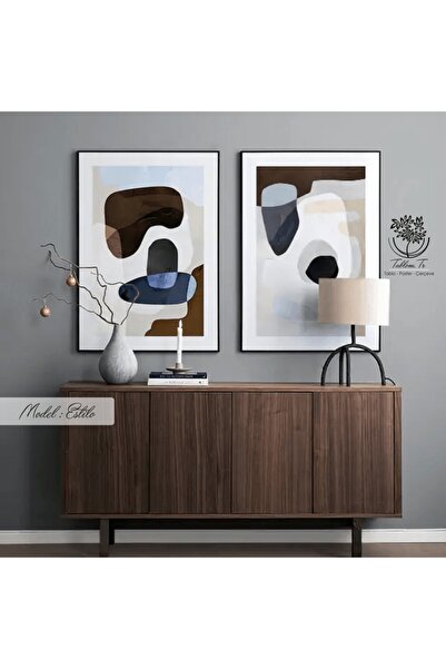 Tablomtr Metal Çerçeveli Gerçek Camlı Tablo Estilo 2 Li Set