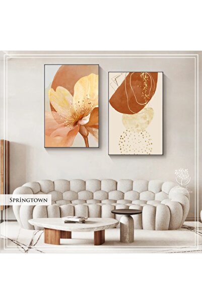 Tablomtr Metal Çerçeveli Gerçek Camlı Tablo Springtown 2 liSet