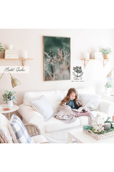 Tablomtr Metal Çerçeveli Gerçek Camlı Tablo Quebec 1li Set