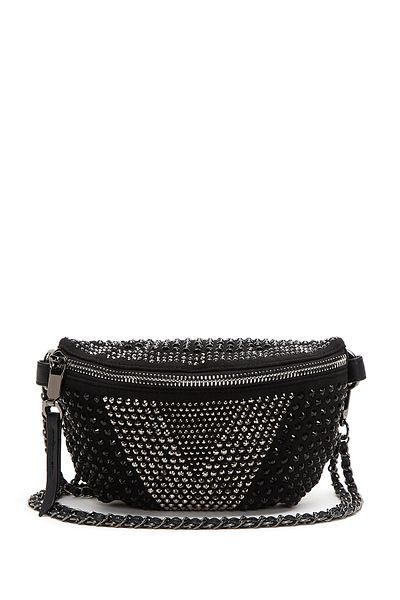 Derimod Women's Black Long Strap Stone Crossbody Bag 25Sbd2400Ts