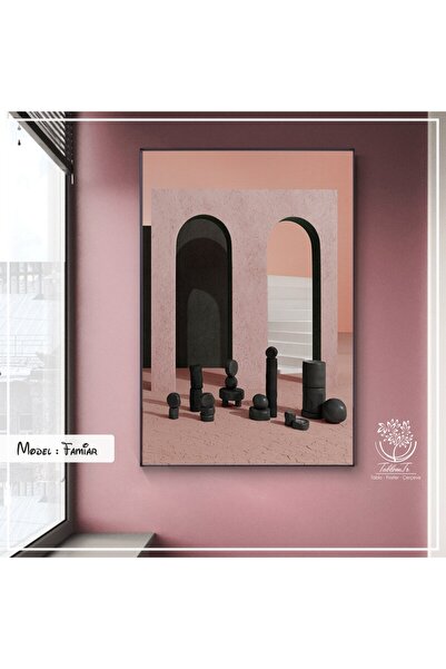 Tablomtr Metal Çerçeveli Gerçek Camlı Tablo Famiar 1li Set