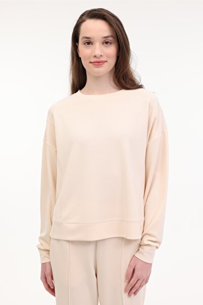 lumberjack WL GAIA 16MS436 5FX Bej Kadın Sweatshirt