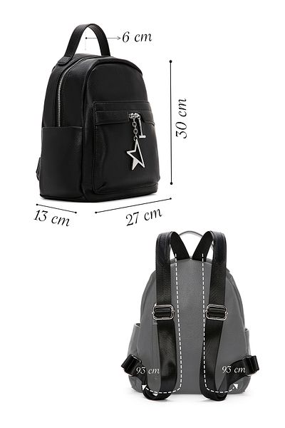 Derimod Women's Black Backpack 25Sbd2458Ft