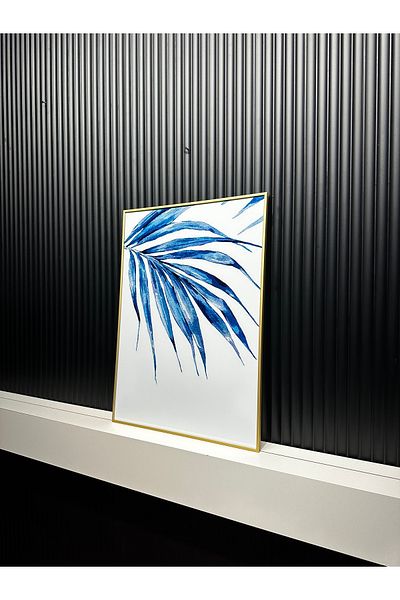 Tablomtr Cadru metalic din sticlă reală Amazon Blue Decorativ de masă unică