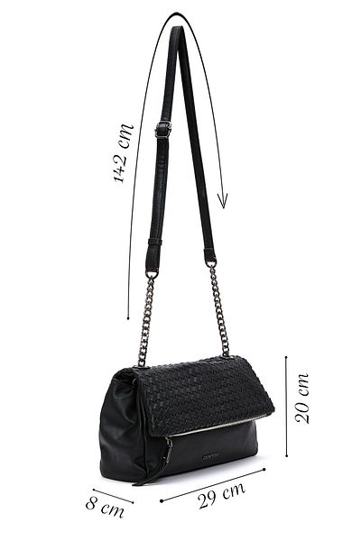 Derimod Women's Black Long Strap Crossbody Bag 25Sbd 243114