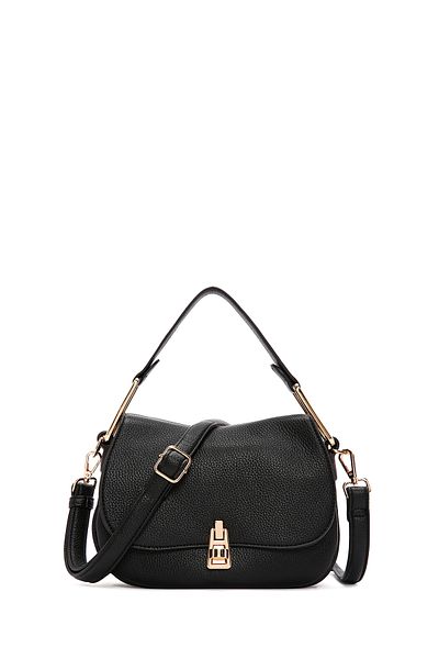 Derimod Women's Black Long Strap Shoulder Bag 25Sbd2423Ft