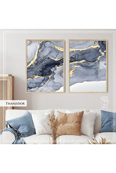 Tablomtr Metal Çerçeveli Gerçek Camlı Tablo Thanjidor 2 liSet