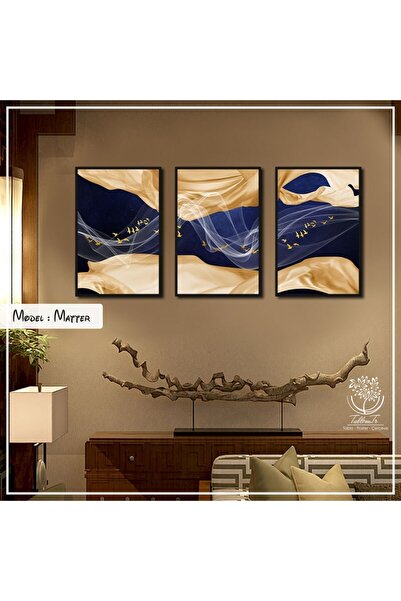 Tablomtr Metal Çerçeveli Gerçek Camlı Tablo Matter 3 Lü Set