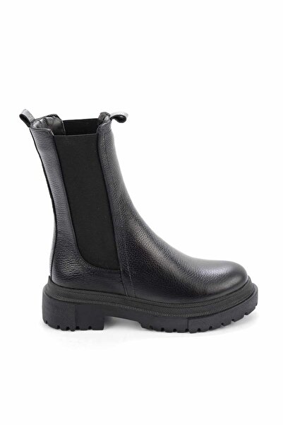 Bambi Siyah Leather Kadın Bot & Bootie K02724300103