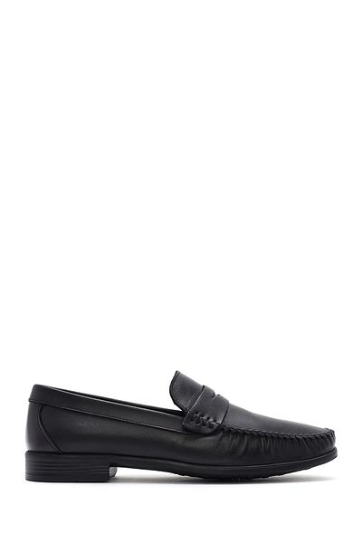 Derimod Men's Black Leather Genuine Leather Casual Penny Loafer Shoes Casual Daily Shoes 25Sfd754118